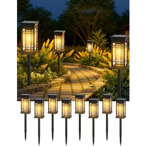 8 Pack Solar Lights Outdoor Waterproof - Solar Powered Outdoor Lights for Patio Yard Pathway Walkway Lawn Garden Decor Landscape Lighting Solar Lights Outdoor