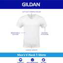 Gildan Men's V-Neck T-Shirts, Multipack, Style G1103 (L)