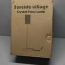 Crystal Floor Lamp, Modern Standing Lamp with Elegant Shade, LED Floor Lamp with On/Off Foot Switch Silver Finish Tall Pole Lamp Accent Lights for Living Room, Girl Bedroom, Dresser, Office (E26 Base)
