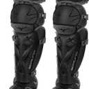 Mizuno Women's Samurai Fastpitch Softball Shin Guards (15", Black/Grey)