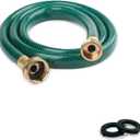 4FT Leader Hose for Garden Connector: Flexible PVC Short Water Hose with Brass Fittings for Hose Reel RV Water Filter Pressure Washer and Outdoor Faucet Connection