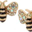 Betsey Johnson Bee Stud Earrings (One Size, YELLOW)