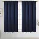 Diraysid Navy Blue Blackout Curtains for Bedroom and Living Room Thermal Insulated Room Darkening Curtains Drapes, 52 x 45, 2 Panels