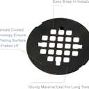 Bronze Snap-in Shower Floor Drain Cover, Hidrop 4-1/4" OD Round Shower Strainer Grid, Easy-to-Install Replacement Cover Stainless Steel