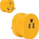 Camco PowerGrip 30AM/15AF Camper & RV Electrical Adapter Features 30-amp male (NEMA TT-30P) & 15-amp female (NEMA 5-15R) Connections - Designed w/Non-Slip Grooves for Easy Removal - 125V/1875W (55233)