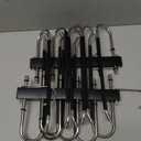 Space Saving 6 Tier Pant Hangers, Anti-Slip, Stainless Steel, 2 Pack, Black
