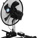 CYDZSW 12v Car Fan that Blow Cold Air,360° Adjustment Small 12 Volt DC Clamp Fans,90° Oscillating Clip Fan for RV,Vehicles and Forklift (8inch)