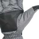 2 x Heat Logic Thermal Winter Gloves, Touchscreen Compatible with Fleece Lining For Cold Weather, Water-Resistant Hiking Gloves (Gray, S)