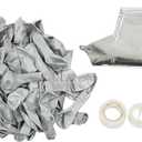 Gorgeous Genuine Latex Balloon Garland Kit, sturdy Party Balloons for Wide Applications, Ideal Party Wedding Holiday, Easy to Assemble with Fixed Strip and Adhesive Tape (Silver)
