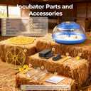 18 Egg Incubators for Hatching Eggs, 360 View with Automatic Egg Turning & Humidity Control, Built-in Egg Candler for Hatching Chicken, Duck, Goose, Quail, Ideal for Home, Classroom, Laboratory, Farm