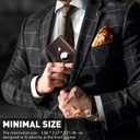 Wallet for Men Minimalist Pop Up Credit Card Case Holder 1-7 Cards, Smart Slim Wallet with Money Clip ID Window RFID Blocking Bifold Compact(Airtag Not Included) Wallets Gifts for Men (Coffee)