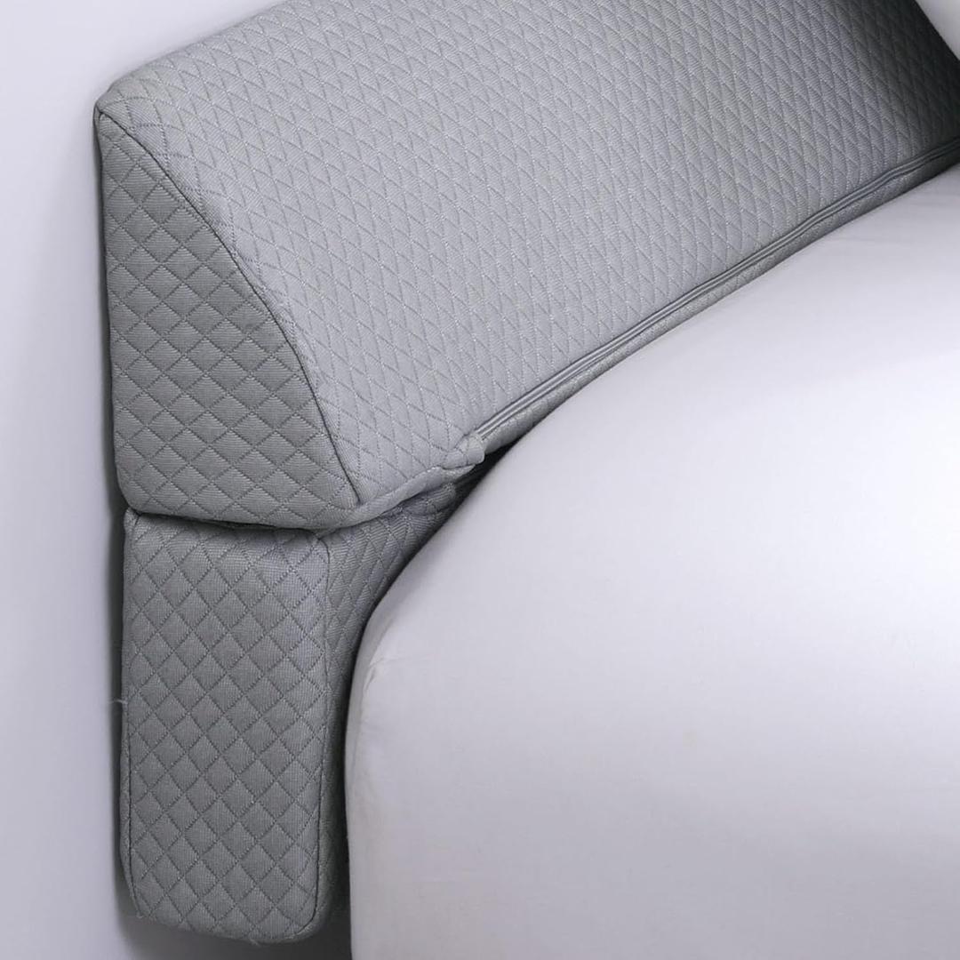 MABOZOO Pillow Wedge for Headboard Gap,Light Grey Bed Wedge Gap Filler Queen Size,Foldable Bed Wedge Pillow for Headboard,Foam Mattress Gap Filler,60"x6"x6"
