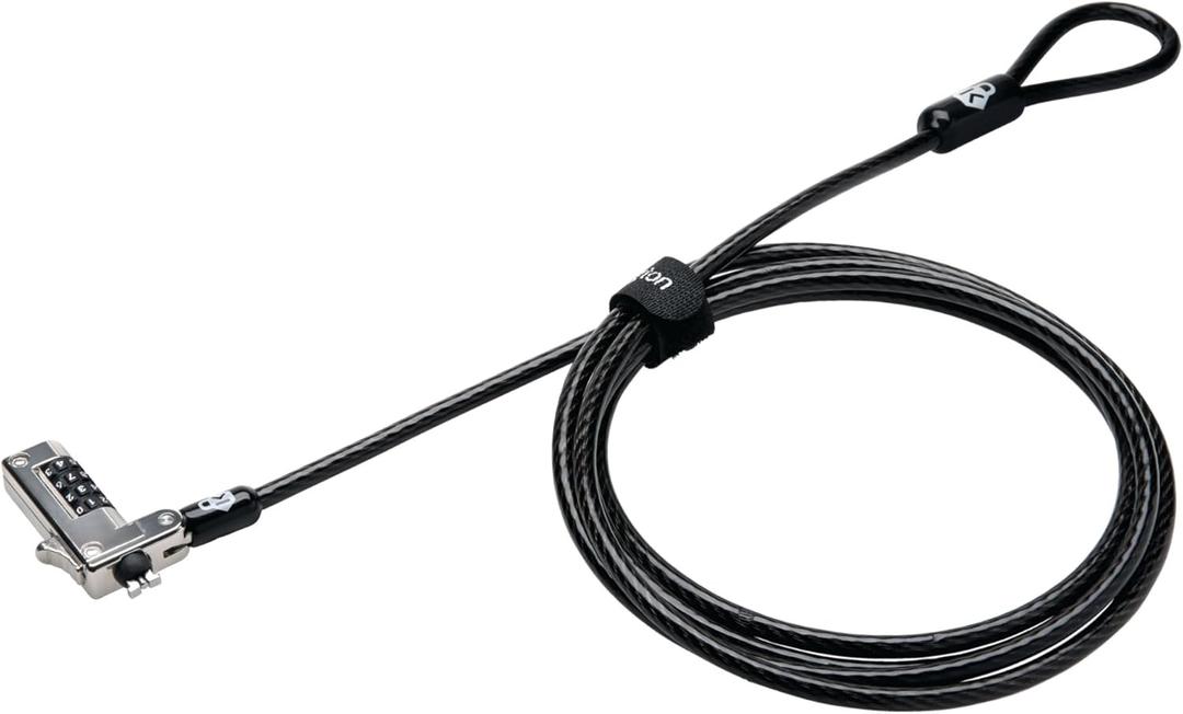 Kensington NanoSaver Combination Laptop Lock, Resettable Computer Security Locking Cable for Ultra-thin Laptops for HP Lenovo Asus Acer, Resettable 4-wheel Number Code (K60603WW)