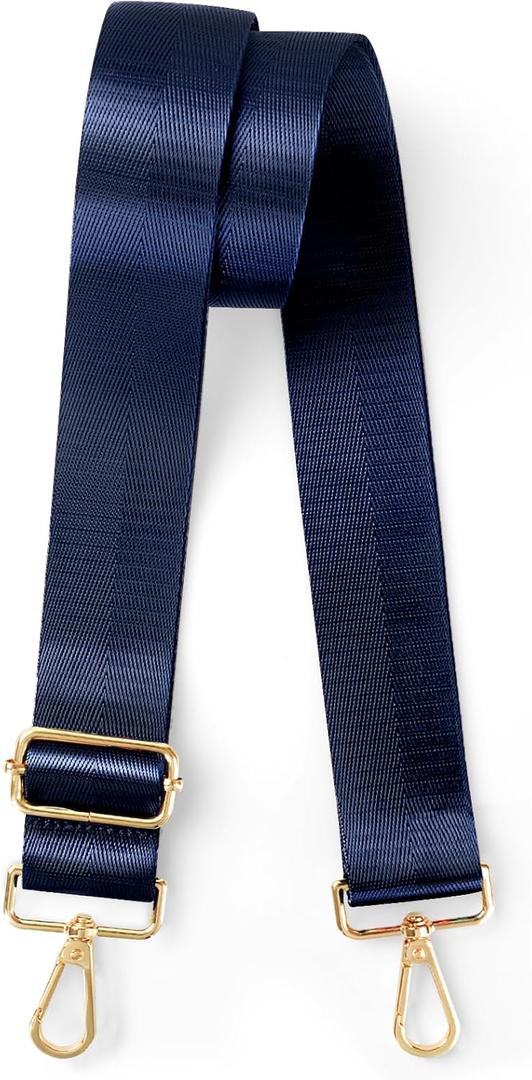 Purse Straps Replacement Crossbody Straps for Purses,Wide Shoulder Strap for Bags Extender Guitar Straps for Handbags (1.5inch/3.8cm, Color3-5(navy Blue))