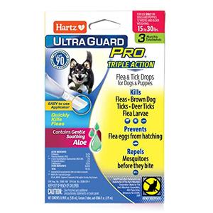 Hartz UltraGuard Pro Topical Flea & Tick Prevention for Dogs and Puppies - 15-30 lbs, 3 Monthly Treatments