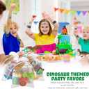 Hungdao 178 Pcs Dinosaur Birthday Party Favors for 16 Kids with Dinosaur Keychain Sticker Stamp Ring Slap Bracelet Tattoo Sticker Gift Bag Tag for Boys and Girls Party Carnival Gift Fillers