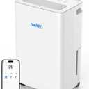 Whoy Dehumidifier for Basements, 2000 Sq. Ft., 30 Pints, Max 50 Pints 1.6L Tank, App-Controlled, With 4.9 ft Drain Hose Low noise, for Living room, Basements and Office (Ivory)