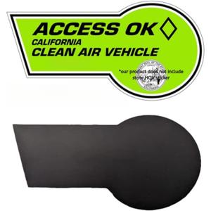 2 - California CA - 2022 Removable Permit Magnets - New! Updated V2.0 Design, No Logos, Stronger Magnet, Fit - Attach Your Decal to EV - Does Not Include State Sticker, Black, HOVMAGS00105