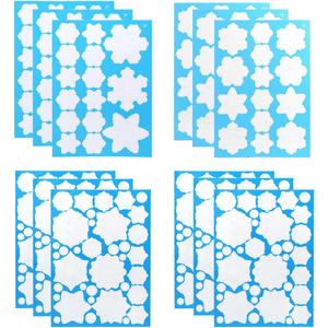DC-BEAUTIFUL 318 Pcs Christmas Snowflakes Clings Decoration Set, White Christmas Theme Window Stickers, Winter Snow Flakes Clings Party Decal (12 Sheets)