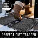 Yimobra Outdoor Runner Rug 72x24, All-Season Waterproof Doormat Outdoor Entrance, Heavy Duty Non-Slip Outside Commercial Grade Door Mat, Easy Clean, Black Gray