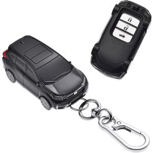 for Honda Key Fob Cover - Key fob case Compatible with Honda Accord Civic CRV Pilot Odyssey Passport Smart Remote Key - Black