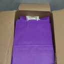 Oikss 50 Pack 8x4.75x10 Inch Medium Purple Kraft Paper Bags with Handles Bulk for Birthday Wedding Party Favors Grocery Retail Shopping Takeout Business Goody Craft Gift Bags Sacks, (50pcs Count)