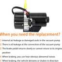 UP50 Brake Booster Vacuum Pump Compatible with 2019-2022 Jeep Cherokee Wrangler Gladiator Ram 1500 2500 3500 Part# 04581991AA, 04581991AB, 4581991AB, 4581991AA UP50