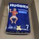 Huggies Size 7 Overnites Baby Diapers: Overnight Diapers, Size 7 (41+ lbs), 68 Ct (1 Pack of 34), Packaging May Vary,  34 Ct