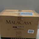 MALACASA Ivory White Dinnerware Sets, 30-Piece Porcelain Plates and Bowls Sets, Modern Dish Set for 6, Square Plates Dinnerware Set Kitchen Dishware Sets, Microwave and Dishwasher Safe, Series Flora