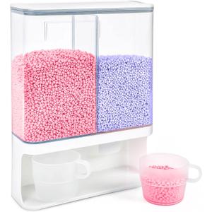 Conworld Laundry Beads Dispenser -Laundry Detergent Dispenser, Easy Access to Scented Beads, Laundry Room Organization Suitable for Laundry Beads , Laundry Powder, Rice (BPA Free ) (Large (105 Oz)-White)