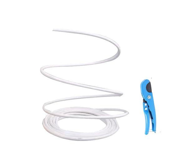 16ft Long 20mm Diameter Flexible Pipe PVC Tubing - Bendable Pipe Stem for Artificial Flowers Stem, Balloon Arches, Floral Wedding Decor, DIY Crafts, Cosplay Props (White (16ft+1PCS Tubing Scissor))