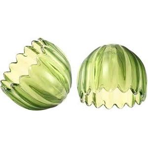 Baluue Green Glass Lamp Shade Replacement, Small Tulip Flower Lampshades for Pendant Light, Wall Sconce, Chandelier, Floor & Table Lamps, Vintage Style Light Covers (1 Pack)