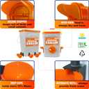 5-Gallon/44 Pounds Automatic Chicken Feeder & Waterer Set(2 Buckets), Chicken Feeder Port & Water Cup No Waste, Rain Proof Poultry Feeder, Avoid Small Animals Suitable for Chicken, Duck, Turkey