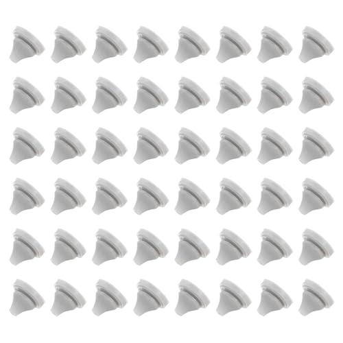 Uxcell 100pcs Small Shower Head Replacement Nozzles, Silicone Nozzle Sprinkler Spout Round Nib Shower Head Repair Parts Fit Hole Diameter 5mm, Light Grey