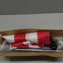 Barcetine American Flag with Pole - Includes 5ft Heavy Duty Flag Pole Holder for Outside House,3x5 Embroidered US Flag and Wall Mount Bracket,Tangle Free Flagpoles Kit for Porch,Garage,Outdoor (Black)