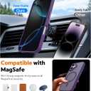 PinLiSheng Magnetic for iPhone 17 Case [Metal Camera Frame&Buttons] [Mil-Grade Drop Protection] Shockproof Slim Translucent Matte Protective Phone Case, Purple