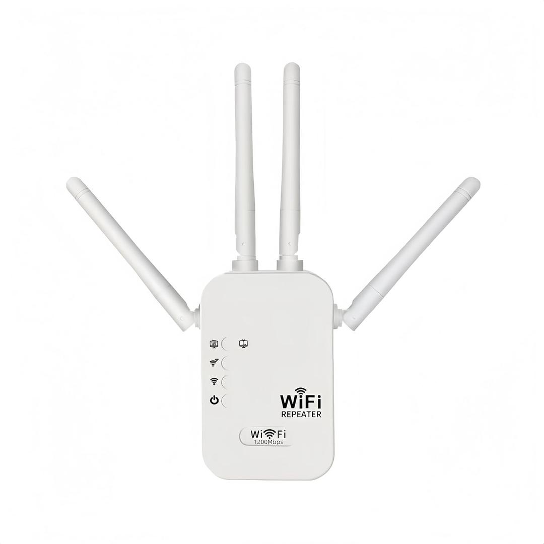 1200Mbps WiFi Extender Signal Booster,WiFi Extender Dual Band for HomeNew Gen 6X Faster Internet Booster Extender, WiFi Repeater Coverage up to 10K sq.ft and 65 Devices (White)