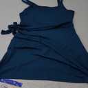 CIDER Women's Plus Size Wrap V Neck Spaghetti Strap Asymmetrical Hem Cami Tank Top XL