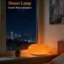 Orange Donut Table Lamp,Dount Light Lamp Ambient Lighitng,Aesthetic Touch Table Lamps,Modern Cute Desk Lamps for Living Room Bedroom