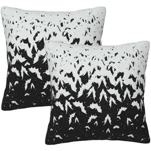 aipoase Bat Throw Pillow Covers 18 X 18 Inch, Set of 2, Pillow Cases Decoration Cushion Cover for Bedroom Living Room Sofa Outdoor