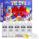 WINSONS Tie Dye Kit 5 Colors Permanent Fabric Dye Art Set for Kids Adults for School, Homemade Party, Creative Groups Activities, DIY Gift