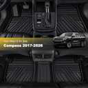 Car Rubber Floor Mats 2017-2026 Jeep Compass - Custom Fit All Weather Protection Heavy Duty Black Auto Floor Liners (Black)