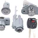 NewYall Ignition Switch Cylinder Lock Door Barrel Lock Tailgate Trunk and Fuel Cap Lock w/Keys Set for Honda Civic 2006-2011 06351-TE0-A11 72185-TF0-G01 06350-SNA-A71