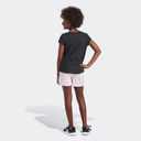 adidas Girls' Elastic Waistband 3 Stripe Mesh Short (Small Plus, Medium Pink)