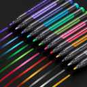 ARTISTRO 12 Metallic Markers, Medium Point Metallic Marker Pens for Wine Glasses, Rock Painting, Black Paper, Scrapbooking Crafts, Card Making, DIY Photo Album, Ceramic