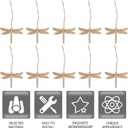 HEALLILY Blank Wooden Ornaments 50 Pcs Unfinished Wood Slices, Christmas Ornaments Wood Kit, Natural Wooden DIY Crafts with Rope for Xmas Holiday Hanging Decorations Wooden Dragonfly Decorations 1