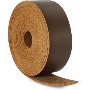 Ringsun 1 Inch Wide Flat Leather Straps for Crafts, Full Grain Leather Strips Cord String for Crafts, Tooling (2mm Thick 72.5 Inches Long Dark Brown)