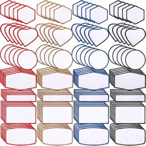 140 Piece Sublimation Patches Blank Hat Patches for Clothes & Dresses (Black, Blue, Red, Khaki)