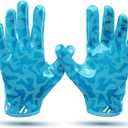 Repsters RPG1 Football Gloves - Mens Elite Trendy Wide Receiver Gloves  Extra Sticky Grip Football Gloves for Game Day, Training, High School and College - Adult and Youth Sizes (Azure)