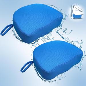 2 Pcs Hot Tub Booster Seat for Adults, Bottom with Non-Slip Microdots, Quick-Drying Portable Cushion with Weighted Module for Quick Sinking, Suitable for Hot Tub Booster Seat, Inflatable Hot Tub, Pool